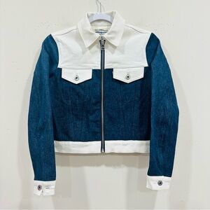 Levi's Made & Crafted Western Slim Trucker Jacket Denim Two-Tone Size S